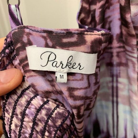 Parker purple/pink adjustable strap gown dress